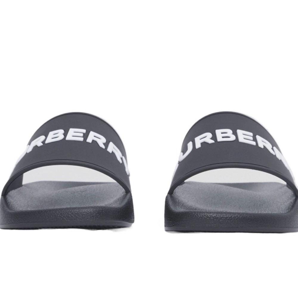 ✅ “Burberry” Logo Detail Two-tone Pool Slides Rubber - Picture 4 of 6